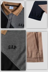 GEP PANEL Men’s Branded Cotton PQ Shirt in Skin-C Grey